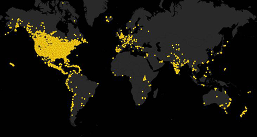 GBBC Countries 2013 (Source: http://gbbc.birdcount.org/)
